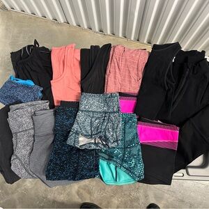 lululemon athletica Black, Pink, and Blue Shorts Leggings
